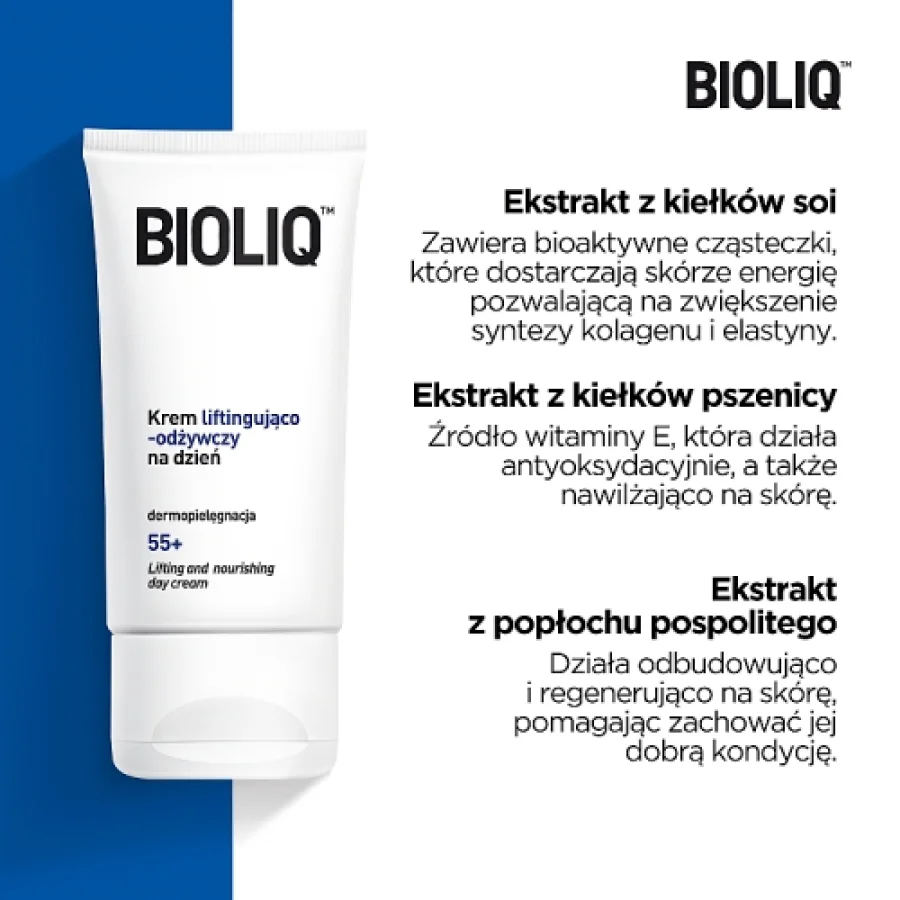 #1 – BIOLIQ 55+ Krem liftingująco - odżywczy na dzień, 50 ml