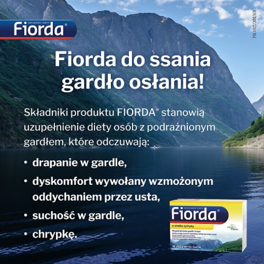 Miniaturka artykułu - #1 FIORDA o smaku cytryny, 30 past. do ssania