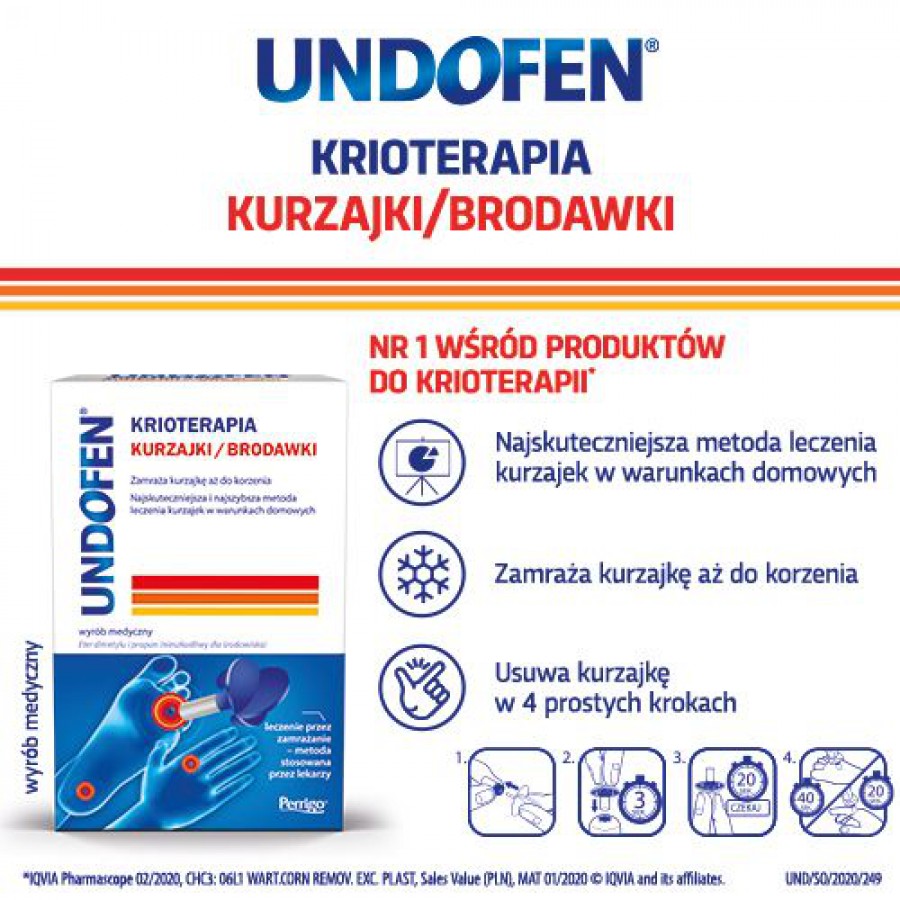 Miniaturka artykułu - #1 Undofen Krioterapia Aerozol na kurzajki brodawki, 50 ml