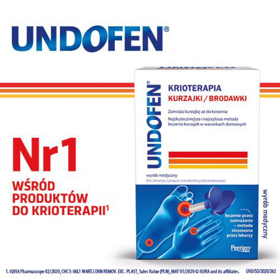 Zdjęcie produktu - 2 Undofen Krioterapia Aerozol na kurzajki brodawki, 50 ml