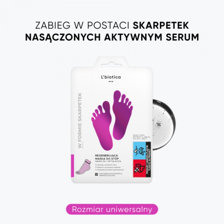 Miniaturka artykułu - #0 L'BIOTICA Regenerująca maska do st&oacute;p - 32 ml