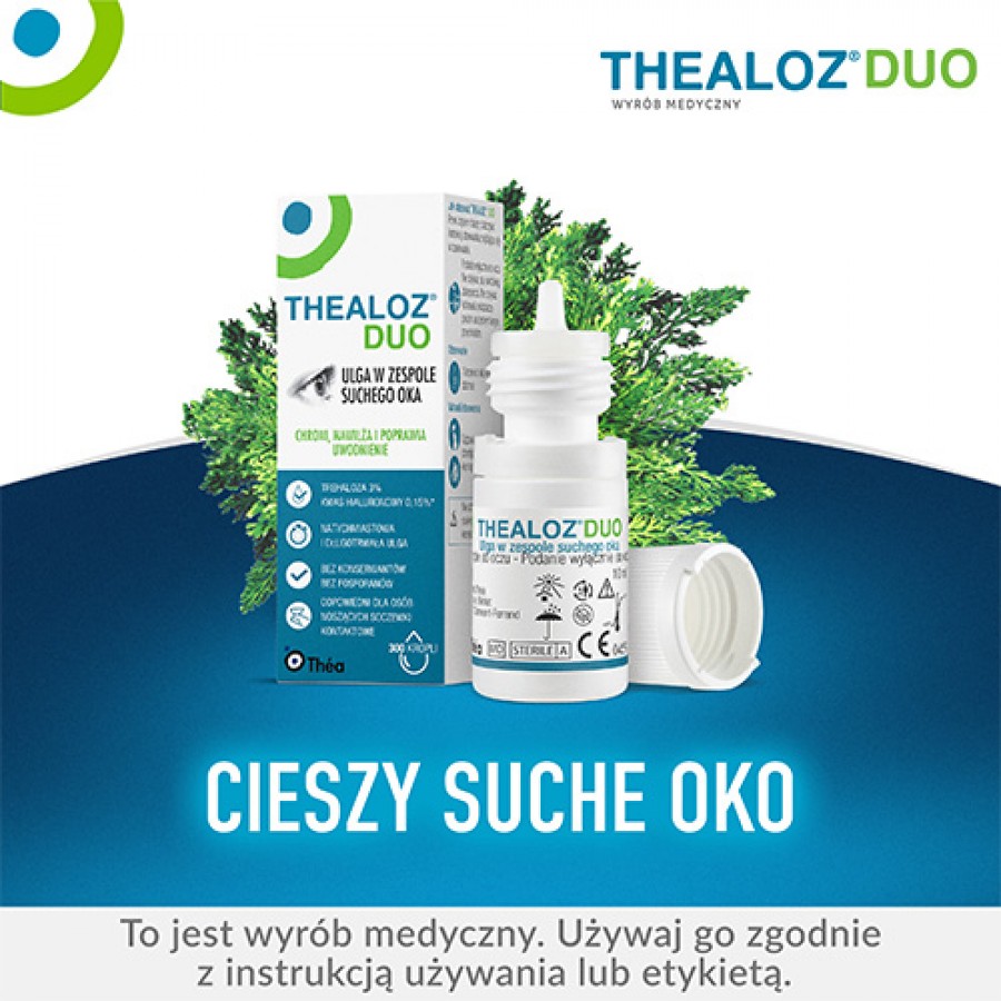 Miniaturka artykułu - #0 Thealoz Duo 3% Krople do oczu, 10 ml - krople na zesp&oacute;ł suchego oka