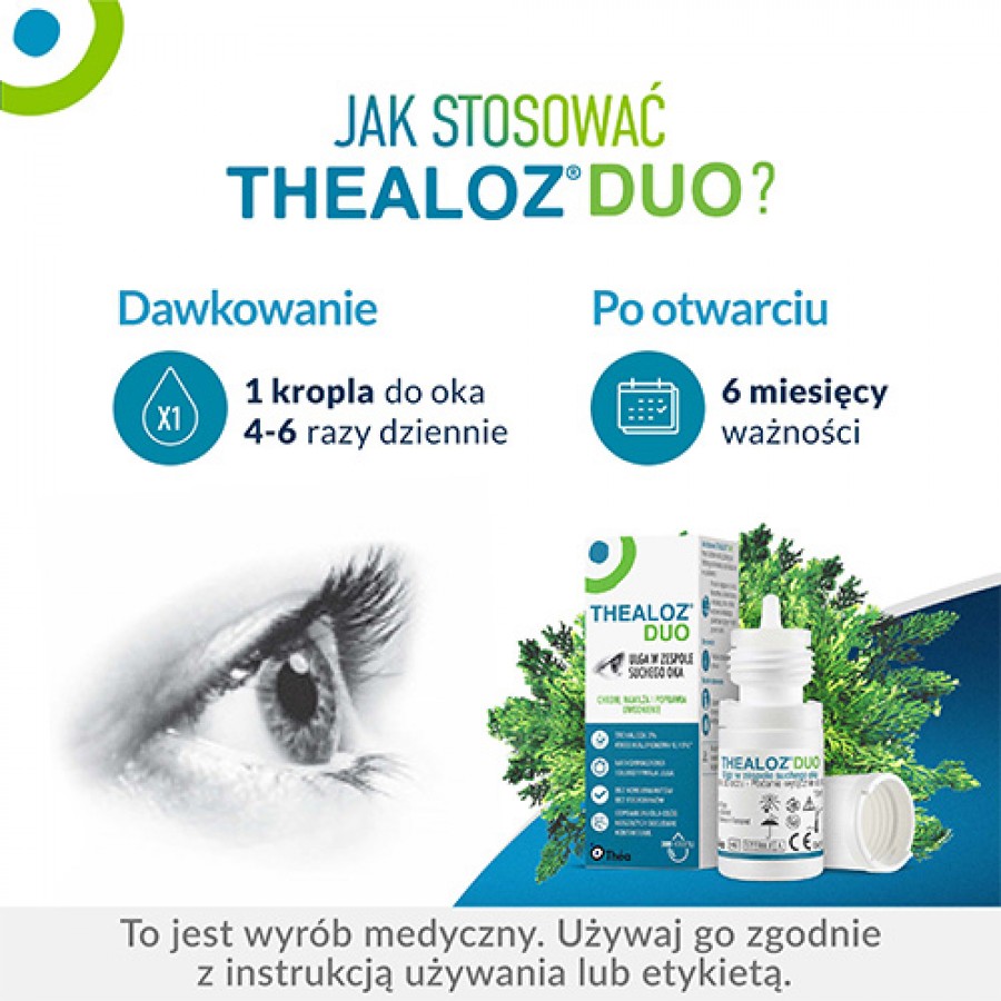 Zdjęcie produktu - 5 Thealoz Duo 3% Krople do oczu, 10 ml - krople na zesp&oacute;ł suchego oka