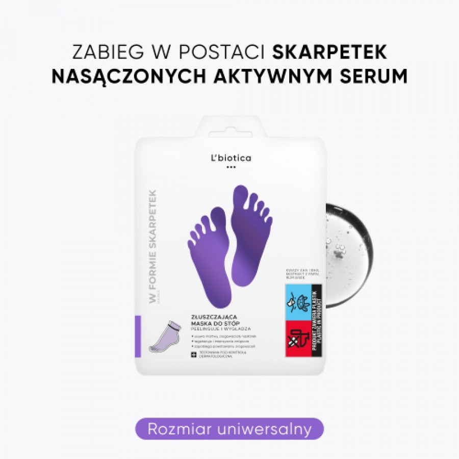 Miniaturka artykułu - #0 L' BIOTICA Skarpetki złuszczające do st&oacute;p, 40 ml
