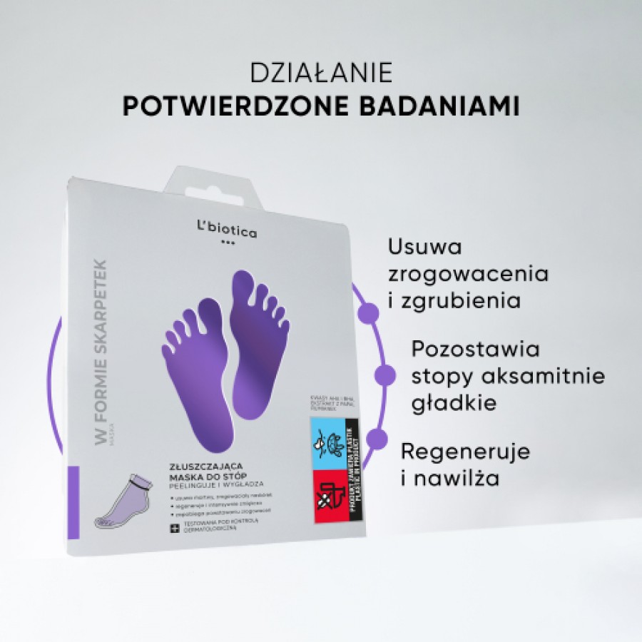 Miniaturka artykułu - #1 L' BIOTICA Skarpetki złuszczające do st&oacute;p, 40 ml