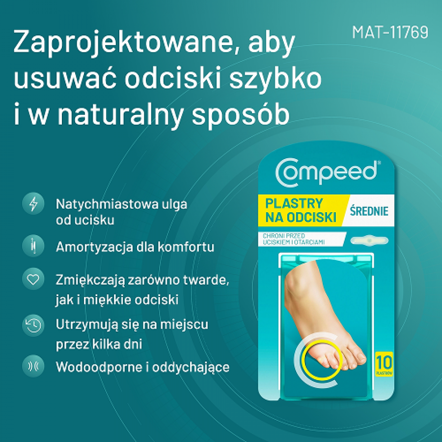 Miniaturka artykułu - #1 Compeed Plastry na odciski na palce średnie, 10 szt.