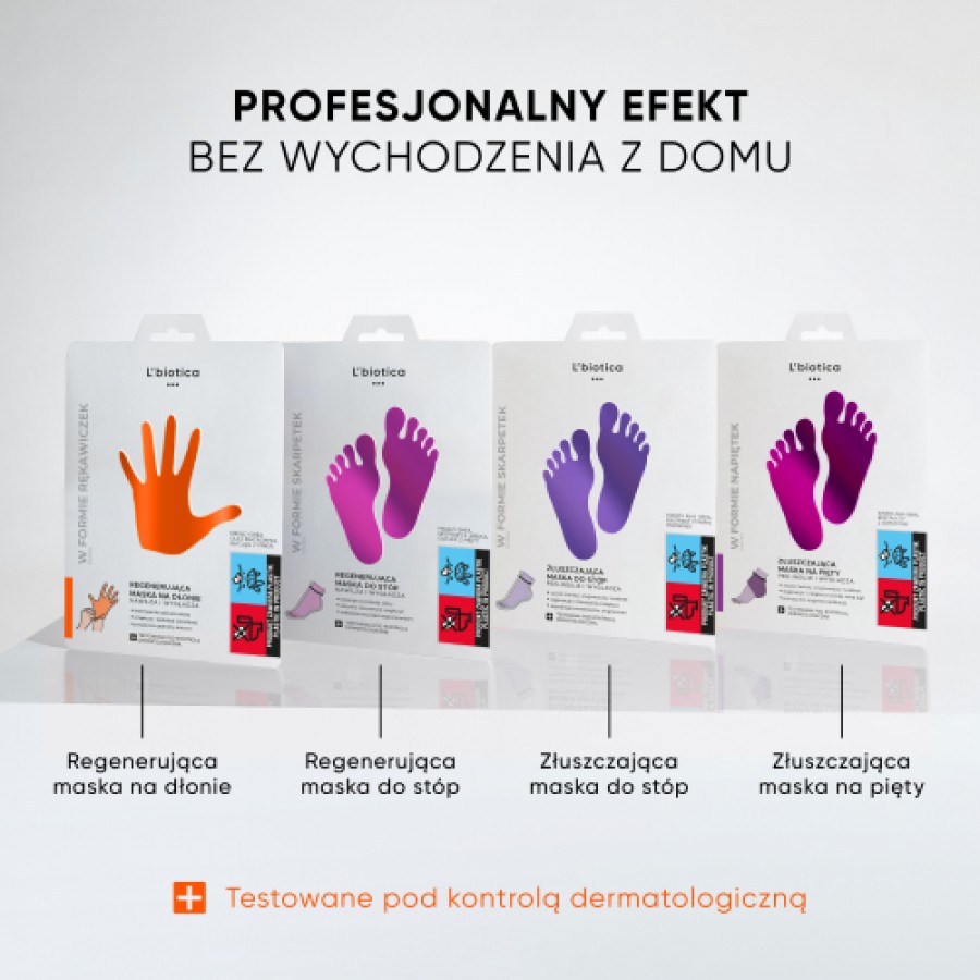 Zdjęcie produktu - 3 L'BIOTICA Maska na dłonie regenerująca w postaci rękawiczek - 26 g