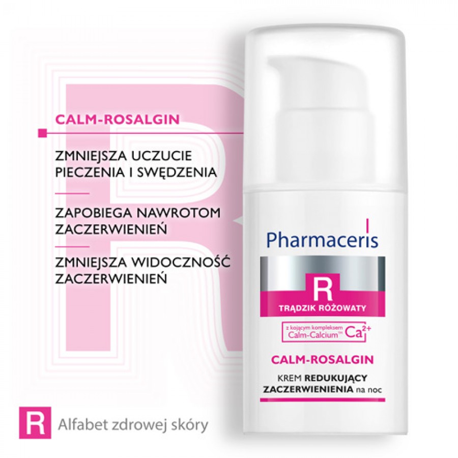 Zdjęcie produktu - 3 PHARMACERIS R CALM-ROSALGIN Krem na noc redukujący zaczerwienienia, 30ml