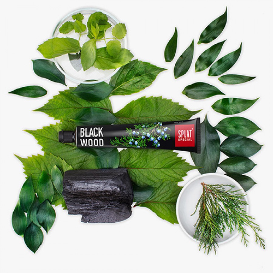 Miniaturka artykułu - #0 SPLAT BLACKWOOD Czarna pasta wybielajaca - 75 ml