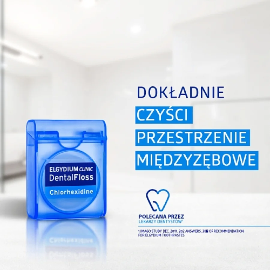 #2 – ELGYDIUM CLINIC DentalFloss - nić dentystyczna z chlorheksydyną, 50m