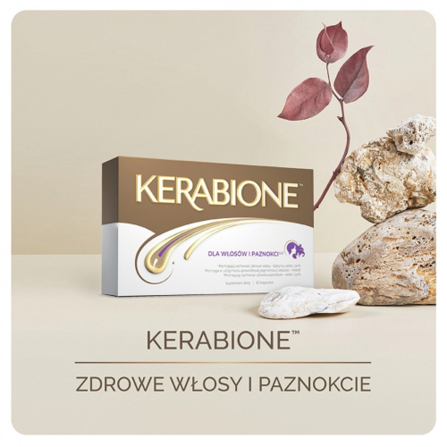 Miniaturka artykułu - #0 Kerabione dla włos&oacute;w i paznokci, 60 kaps.