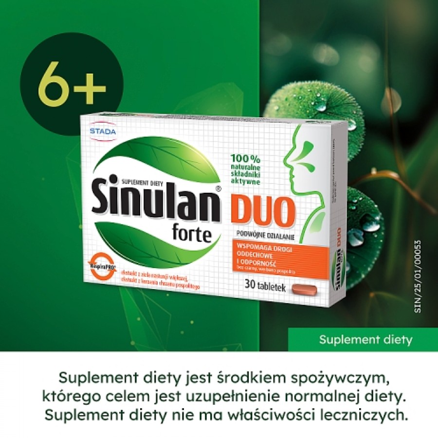 Zdjęcie produktu - 6 Sinulan Duo Forte, 30 tabl.