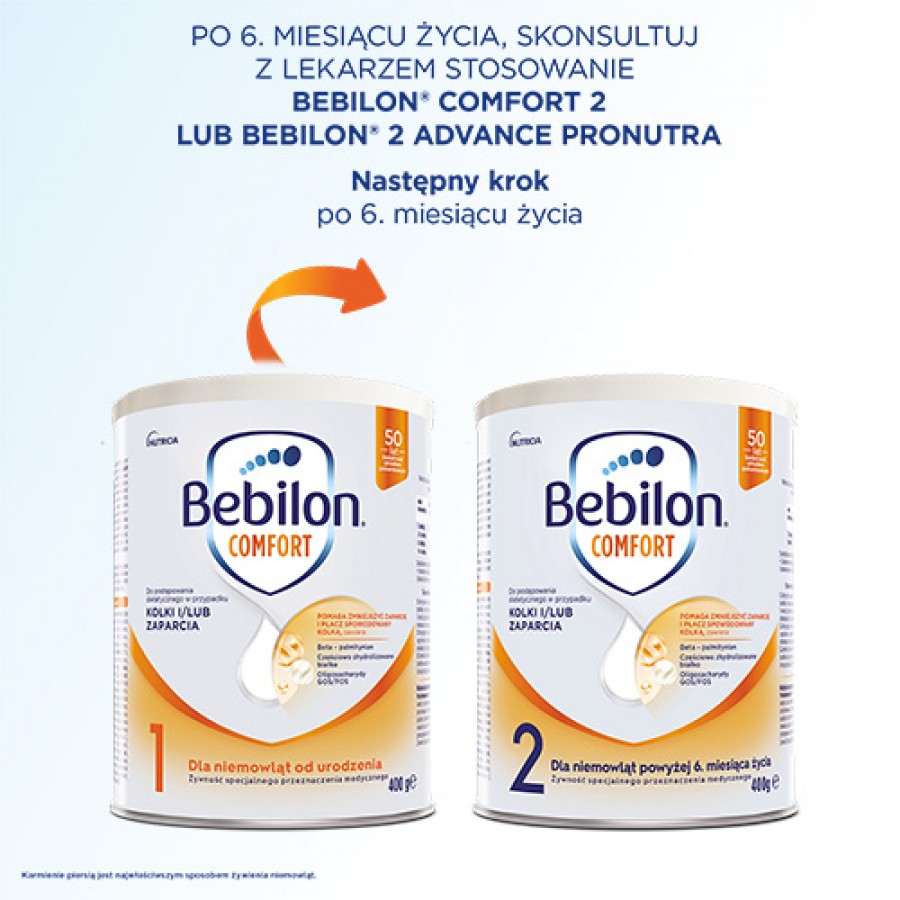 Zdjęcie produktu - 3 Bebilon Comfort 1 Mleko początkowe dla niemowląt od urodzenia, 400 g