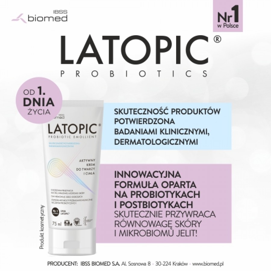 Miniaturka artykułu - #0 LATOPIC Krem do twarzy i ciała, 75ml