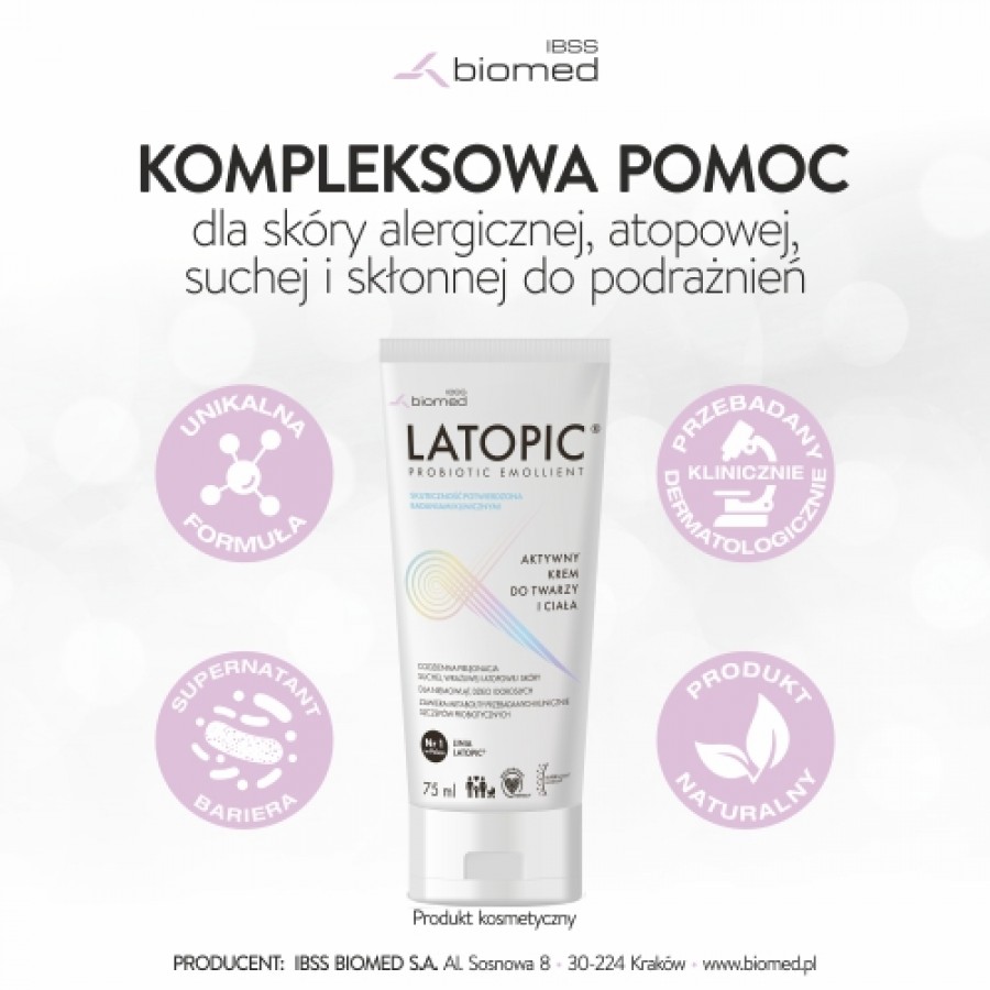 Miniaturka artykułu - #1 LATOPIC Krem do twarzy i ciała, 75ml