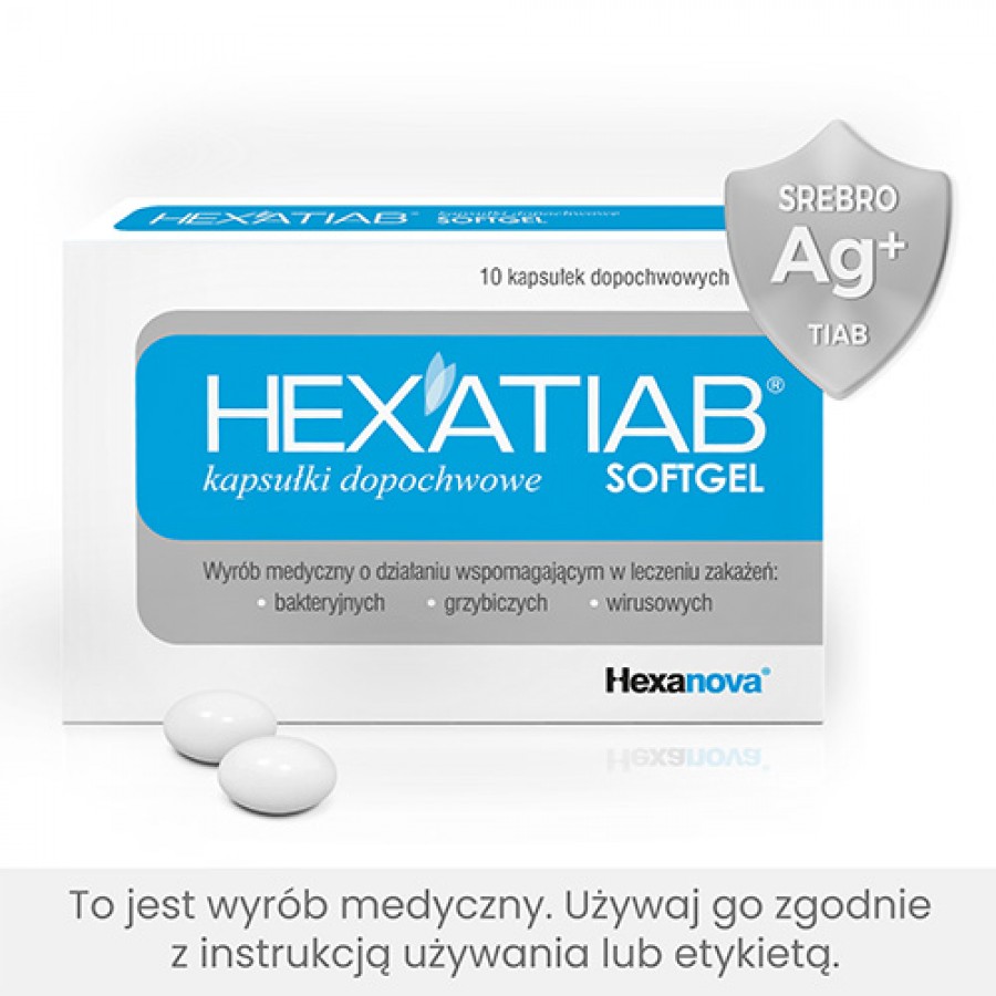 Zdjęcie produktu - 3 HEXATIAB - 10 kapsułek dopochwowych 