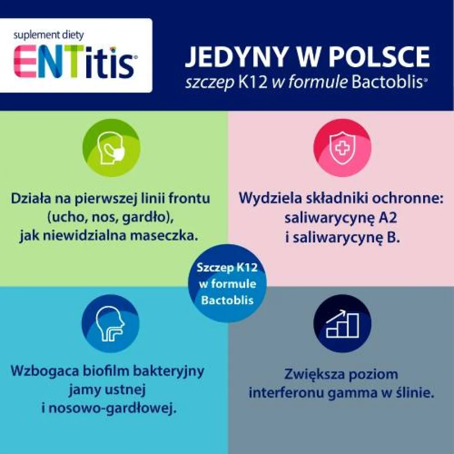 #3 – ENTitis do ssania truskawkowy - 30 pastylek
