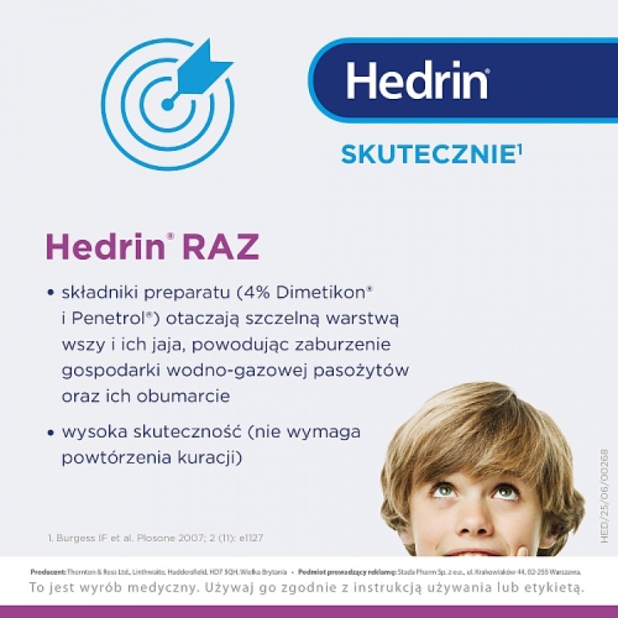 Miniaturka artykułu - #1 Hedrin Raz Żel w sprayu na wszy i gnidy, 60 ml