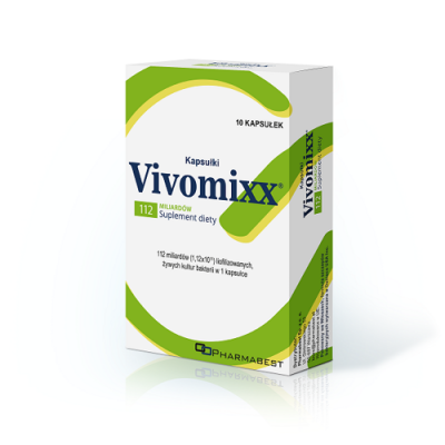 Miniaturka artykułu - #0 Vivomixx 112 mld probiotyk, 10 kaps. - zawiera liofilizat żywych kultur bakterii probiotycznych