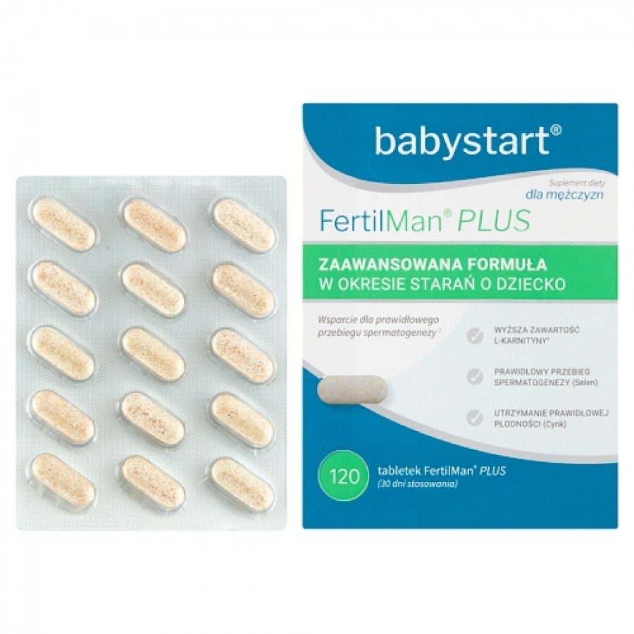 Zdjęcie produktu - 2 FertilMan Plus, 120 kaps. - suplement diety dla mężczyzn starających się o dziecko