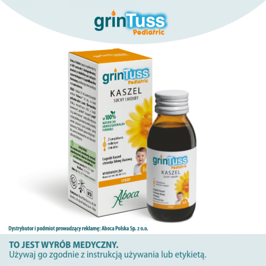 Miniaturka artykułu - #0 GrinTuss Pediatric Syrop - 128 g 
