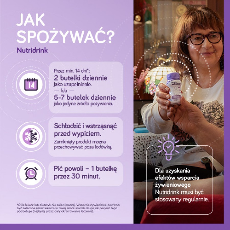 Zdjęcie produktu - 4 Nutridrink neutralny wysokokaloryczny preparat odżywczy do picia, 4x 125 ml