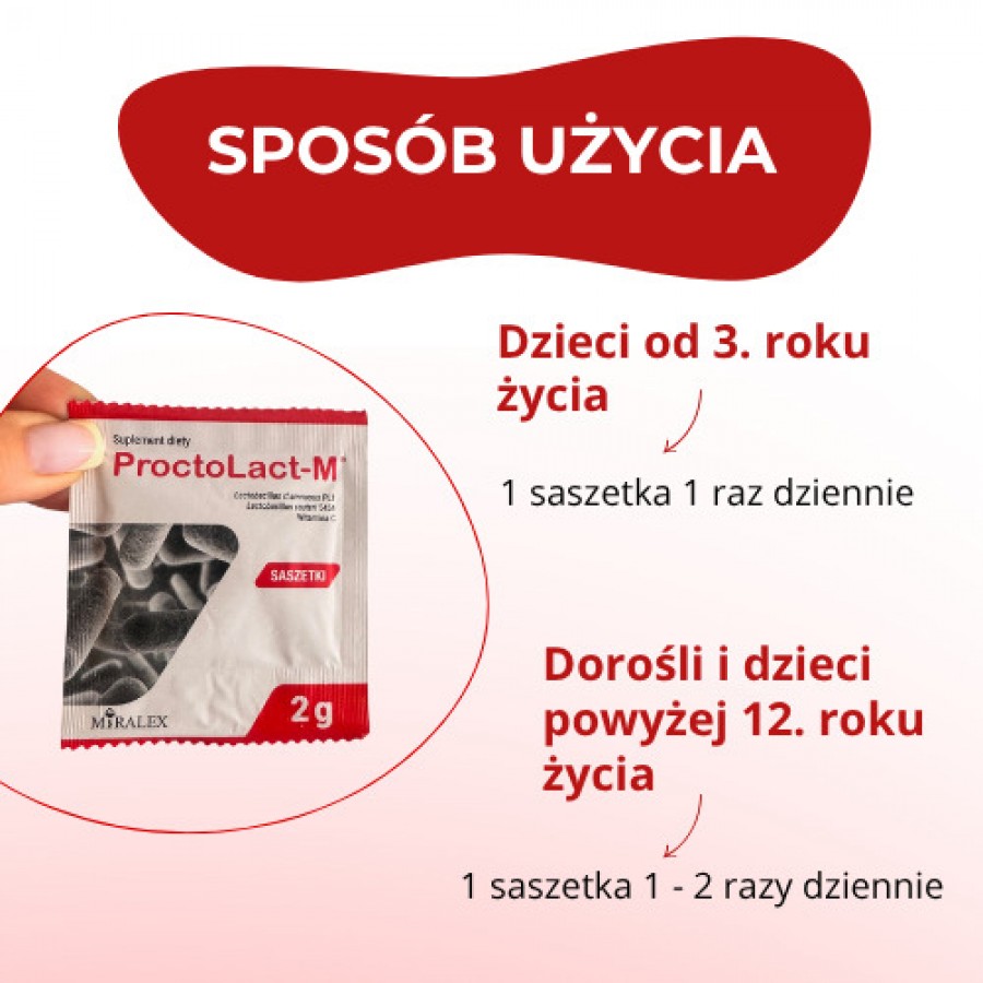 Zdjęcie produktu - 3 ProctoLact-M doustny probiotyk proktologiczny, 10 sasz.