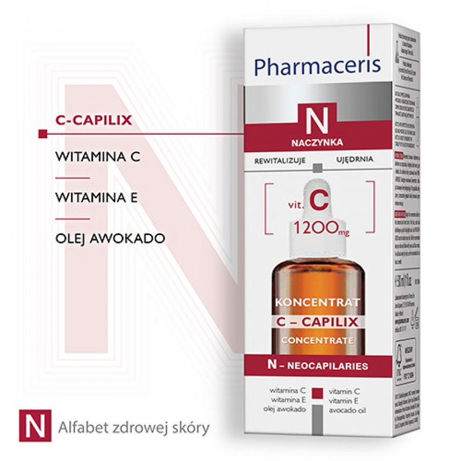 Miniaturka artykułu - #1 Pharmaceris N C-CAPILIX Koncentrat z witaminą C 1200 mg, 30 ml