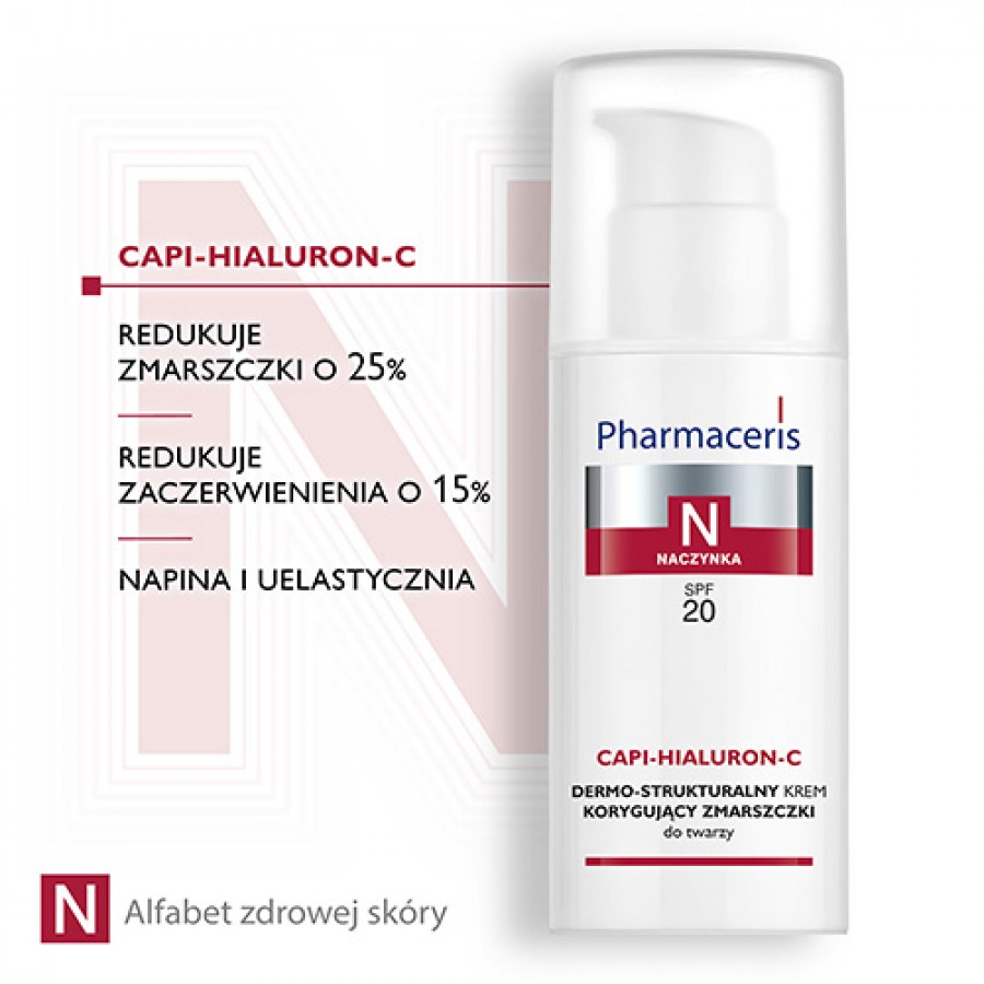 Zdjęcie produktu - 2 Pharmaceris N CAPI-HIALURON-C Dermo-strukturalny krem korygujący zmarszczki SPF20, 50 ml