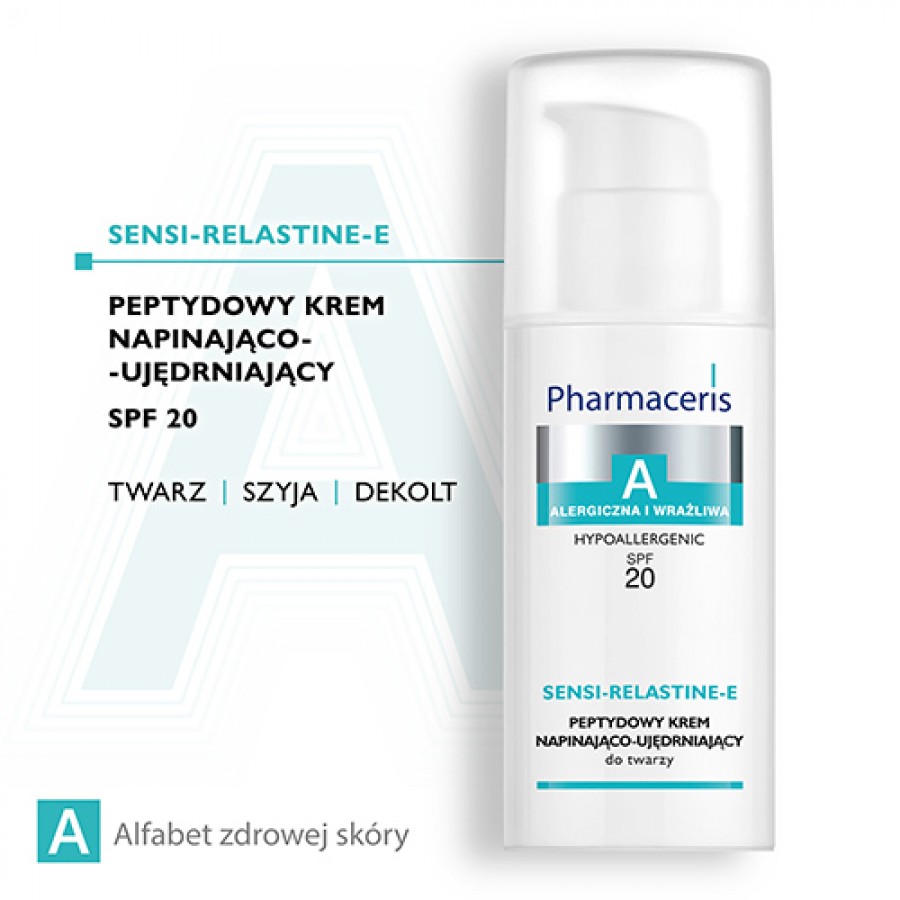 Miniaturka artykułu - #0 Pharmaceris A SENSI-RELASTINE-E Peptydowy krem napinająco-ujędrniający SPF20, 50 ml