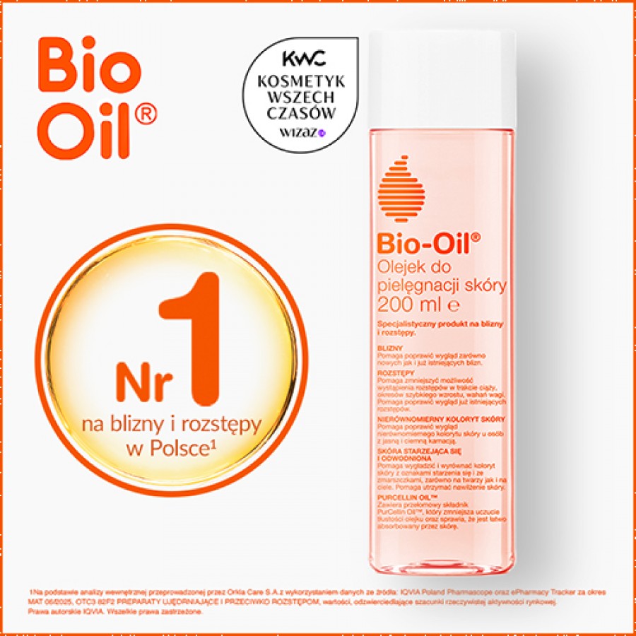 Miniaturka artykułu - #1 BIO-OIL Specjalistyczny olejek na blizny i rozstępy, 200ml