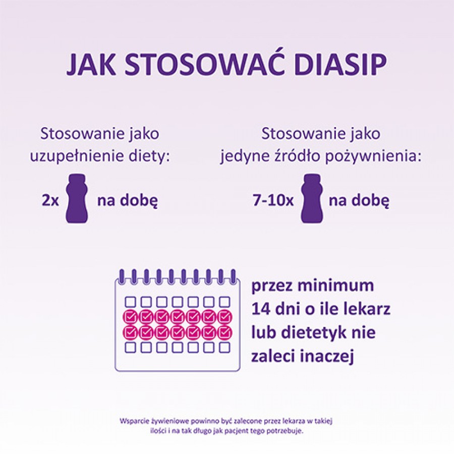 Miniaturka artykułu - #1 Diasip truskawka, 4 x 200ml