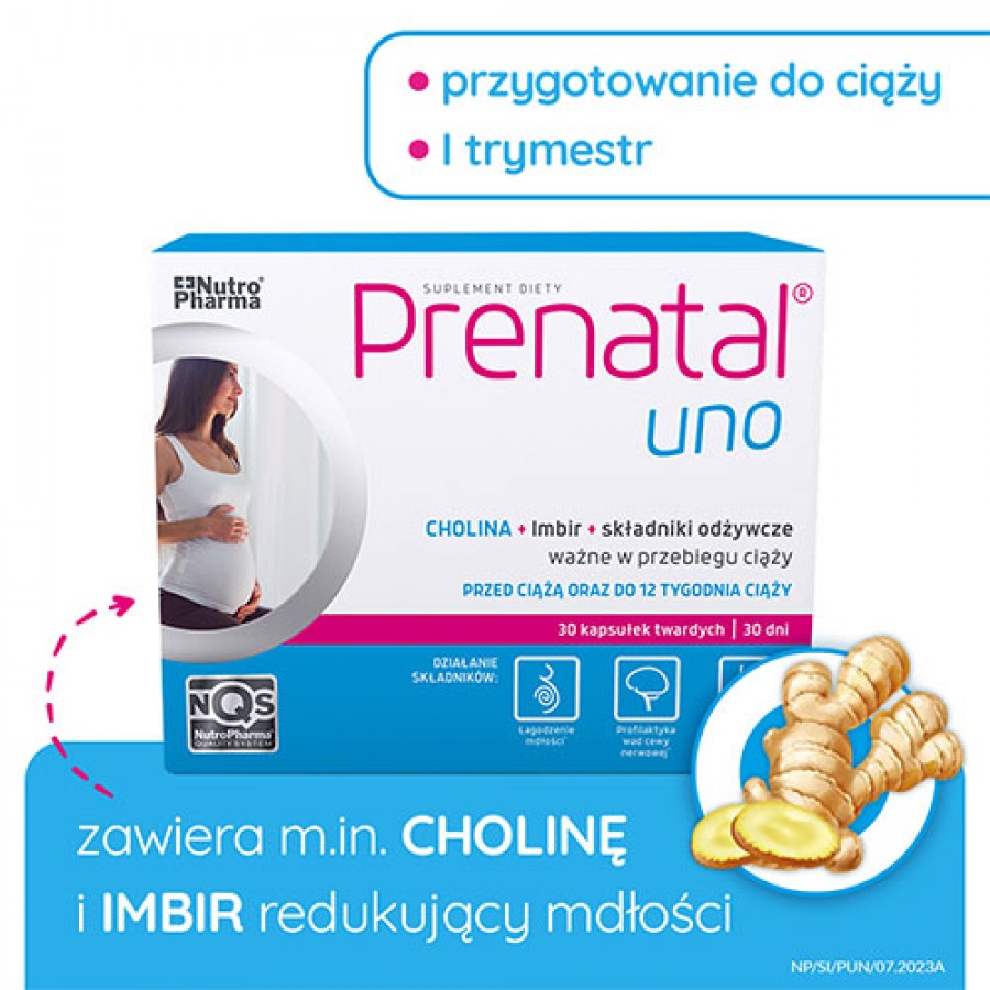Miniaturka artykułu - #0 Prenatal Uno, 30 kapsułek 