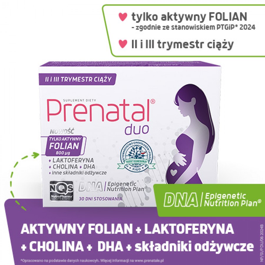 Miniaturka artykułu - #0 Prenatal DUO, 60 kaps. żelatynowych + 30 kaps. twardych - suplement diety dla kobiet w ciąży