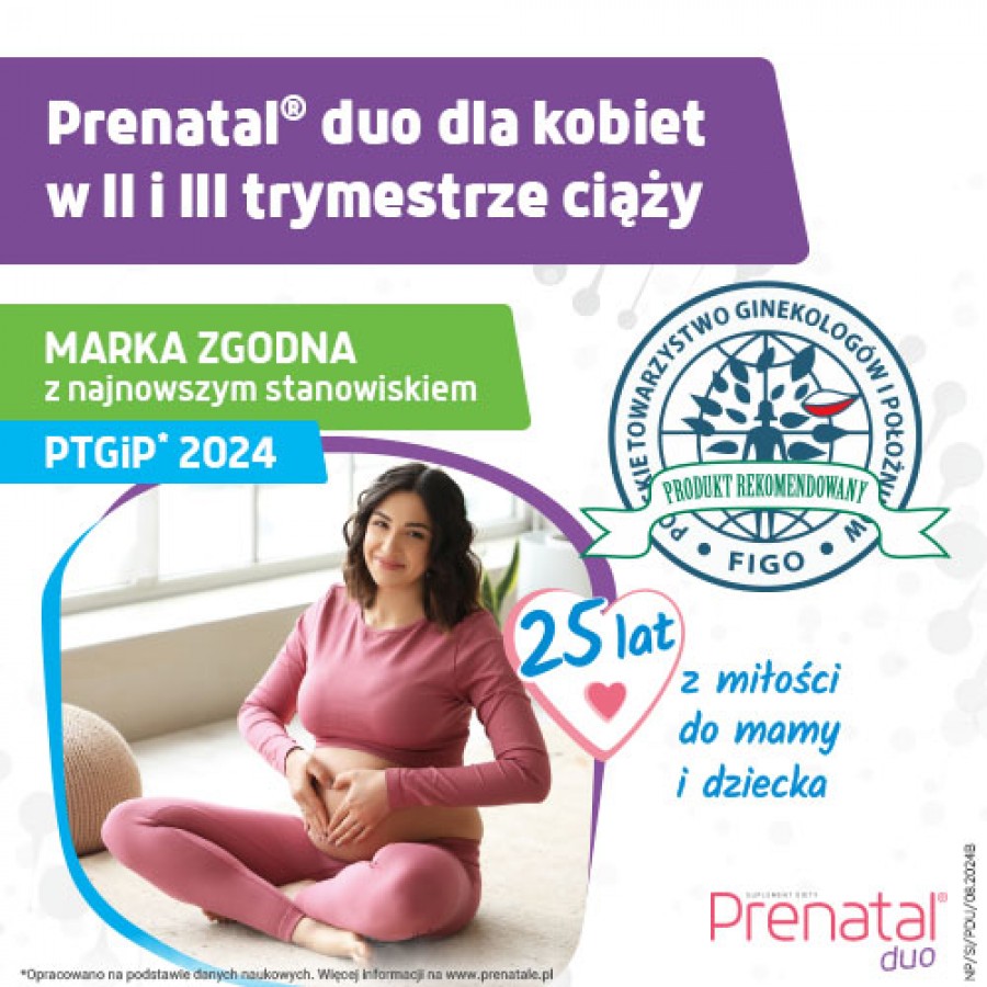 Zdjęcie produktu - 2 Prenatal DUO, 60 kaps. żelatynowych + 30 kaps. twardych - suplement diety dla kobiet w ciąży