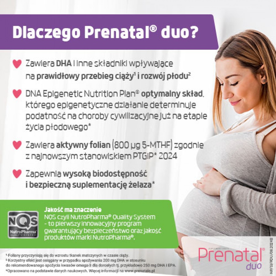 Zdjęcie produktu - 3 Prenatal DUO, 60 kaps. żelatynowych + 30 kaps. twardych - suplement diety dla kobiet w ciąży