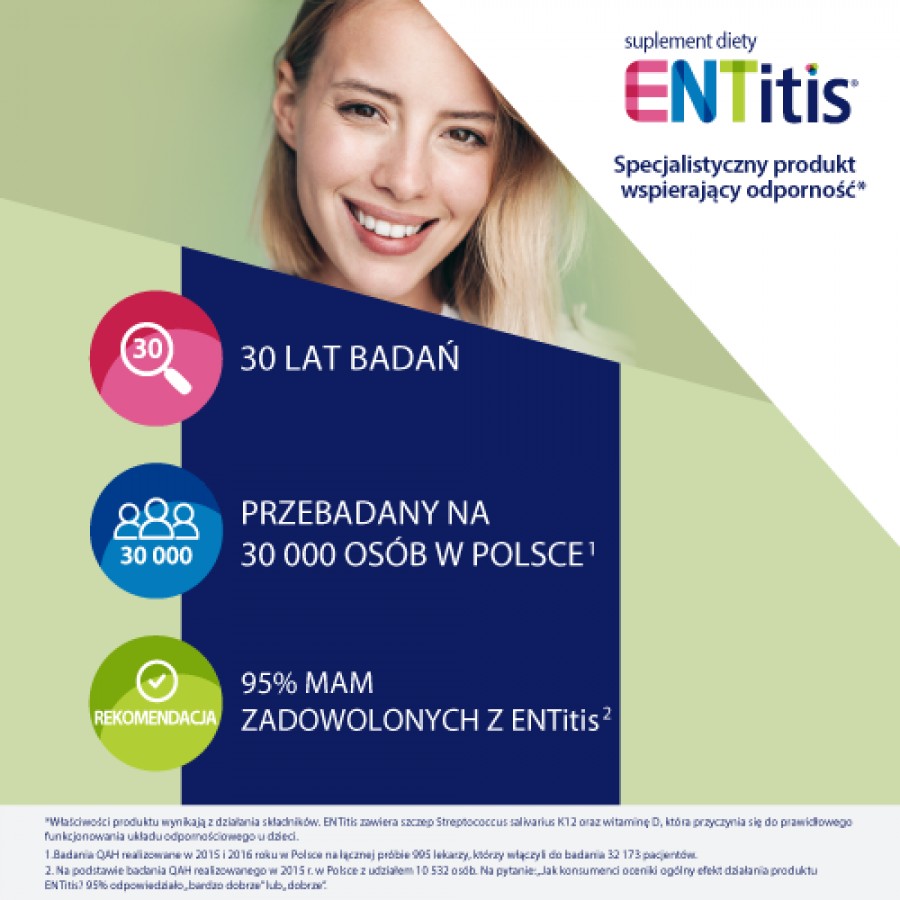 Miniaturka artykułu - #1 ENTitis do ssania miętowy, 30 pastylek