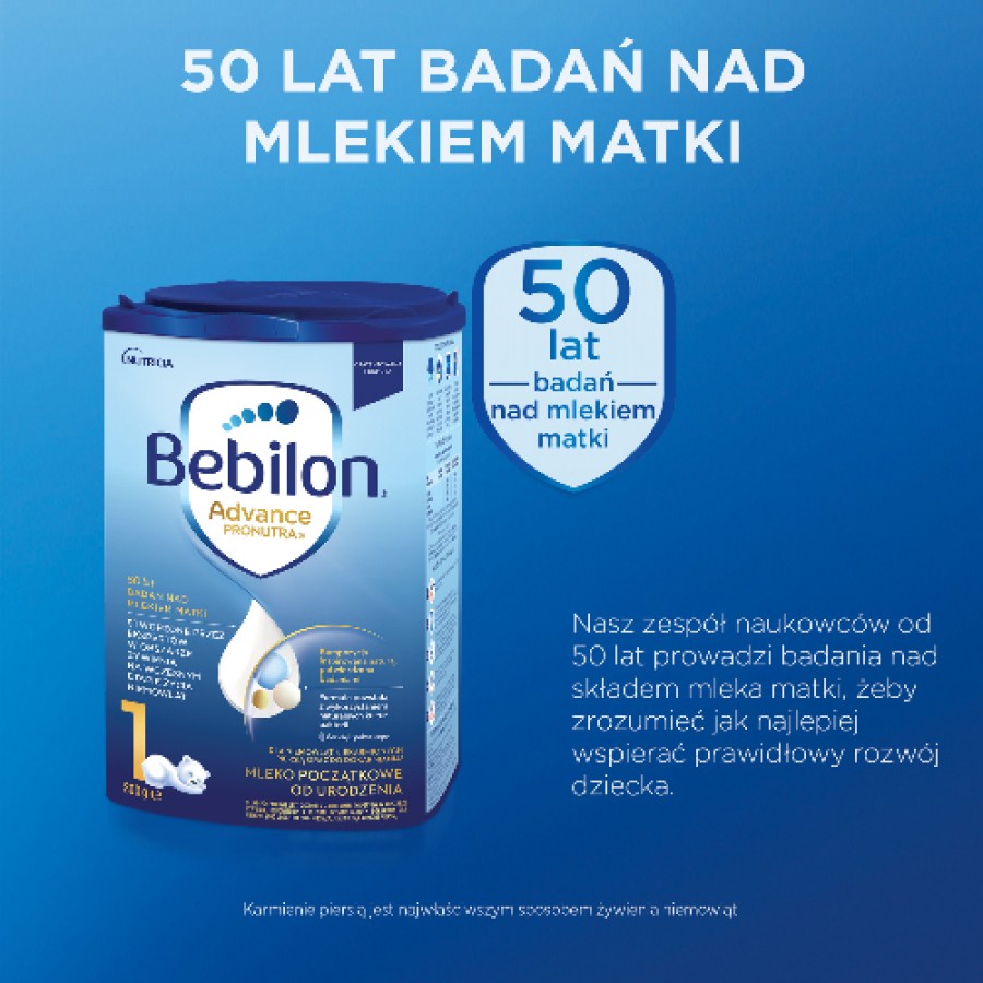 Miniaturka artykułu - #1 Bebilon Advance Pronutra 1 Mleko początkowe od urodzenia, 800 g