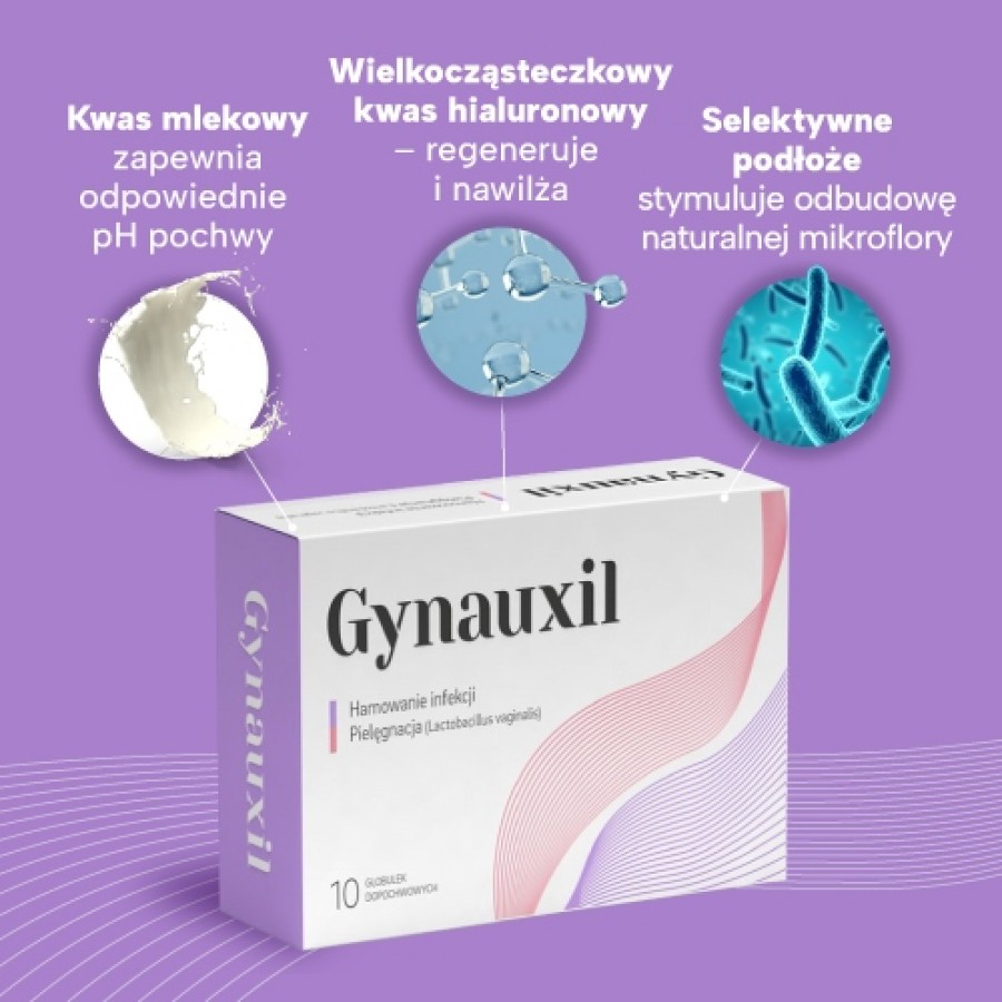 Miniaturka artykułu - #1 Gynauxil - 10 globulek dopochwowych
