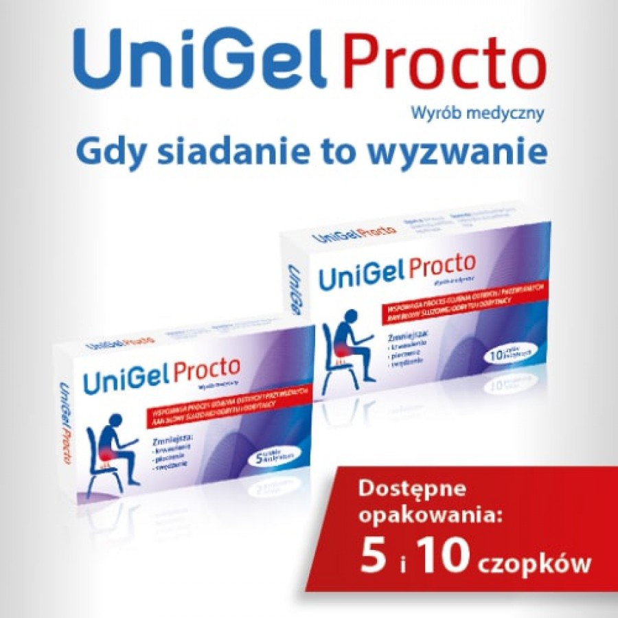 Zdjęcie produktu - 3 UniGel Procto - 5 czopk&oacute;w