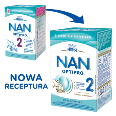 Zdjęcie produktu - 3 NESTLE NAN OPTIPRO 2 Mleko modyfikowane dla niemowląt po 6. miesiącu życia, 800g