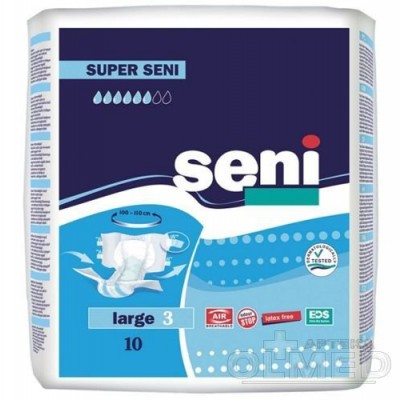 Miniaturka artykułu - #0 Seni Super Large Pieluchomajtki dla dorosłych, 10 sztuk