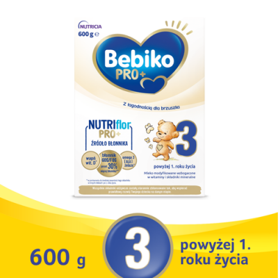 Miniaturka artykułu - #0 Bebiko Pro+ 3 Mleko Modyfikowane proszek - 600 g