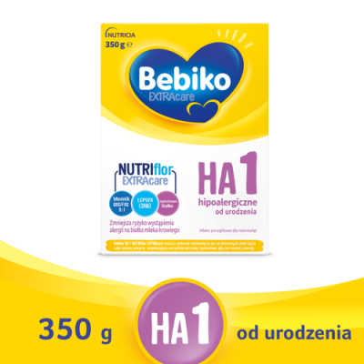 Miniaturka artykułu - #0 Bebiko Extra Care HA 1 Specjalistyczne hipoalergiczne mleko początkowe od urodzenia, 350g