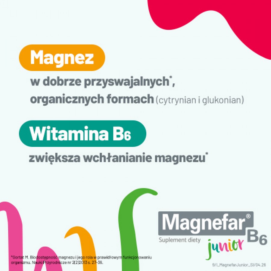 Zdjęcie produktu - 3 Magnefar B6 Junior płyn, 120ml