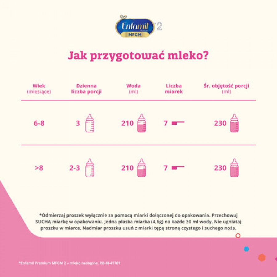 Zdjęcie produktu - 3 Enfamil Premium MFGM 2 Mleko następne powyżej 6. miesiąca życia, 1200 g