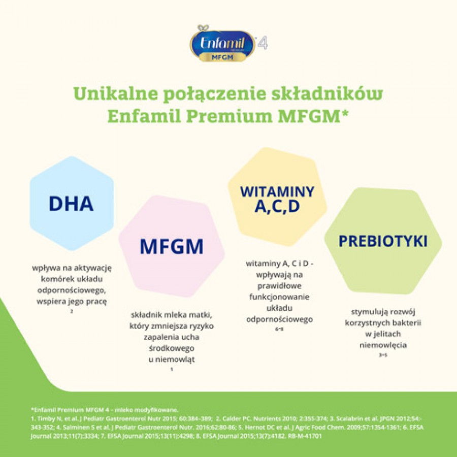 Miniaturka artykułu - #1 Enfamil Premium MFGM 4 Mleko modyfikowane dla dzieci powyżej 2. roku życia 1200 g
