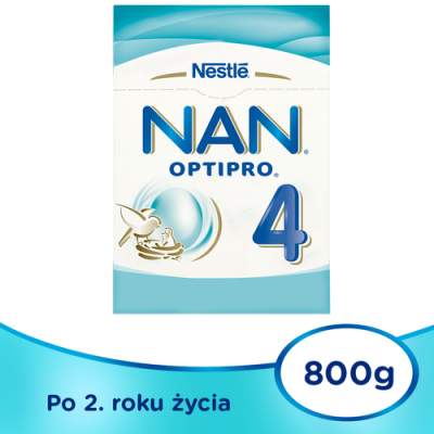 Miniaturka artykułu - #0 NESTLE NAN OPTIPRO 4 Produkt na bazie mleka dla dzieci po 2. roku życia, 800g