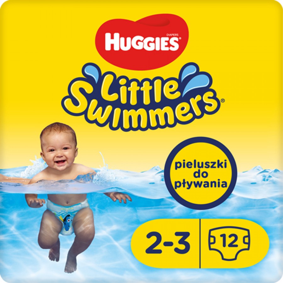 Miniaturka artykułu - #0 Pieluchy do pływania HUGGIES Little Swimmers 2-3lata 3-8kg, 12szt.
