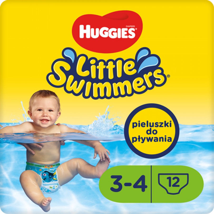 Miniaturka artykułu - #0 Pieluchy do pływania HUGGIES Little Swimmers 3-4  7kg-15kg - 12 sztuk
